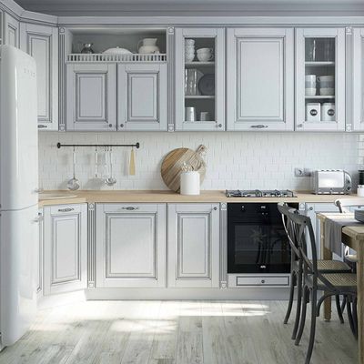 Угловая кухня в стиле Прованс из массива дерева Colombe Provence Kitchen Set