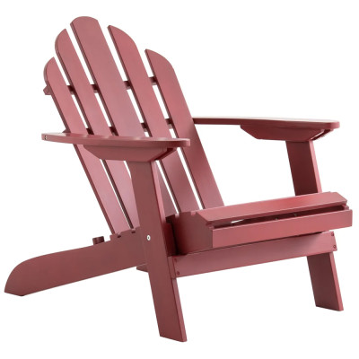 Уличное кресло из массива акации Adirondack Wooden Chair Red