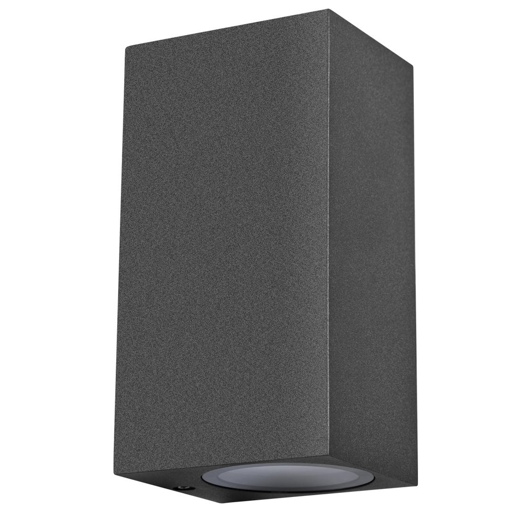 Уличный настенный светильник светодиодный прямоугольный черного цвета из металла Urban Minimalist