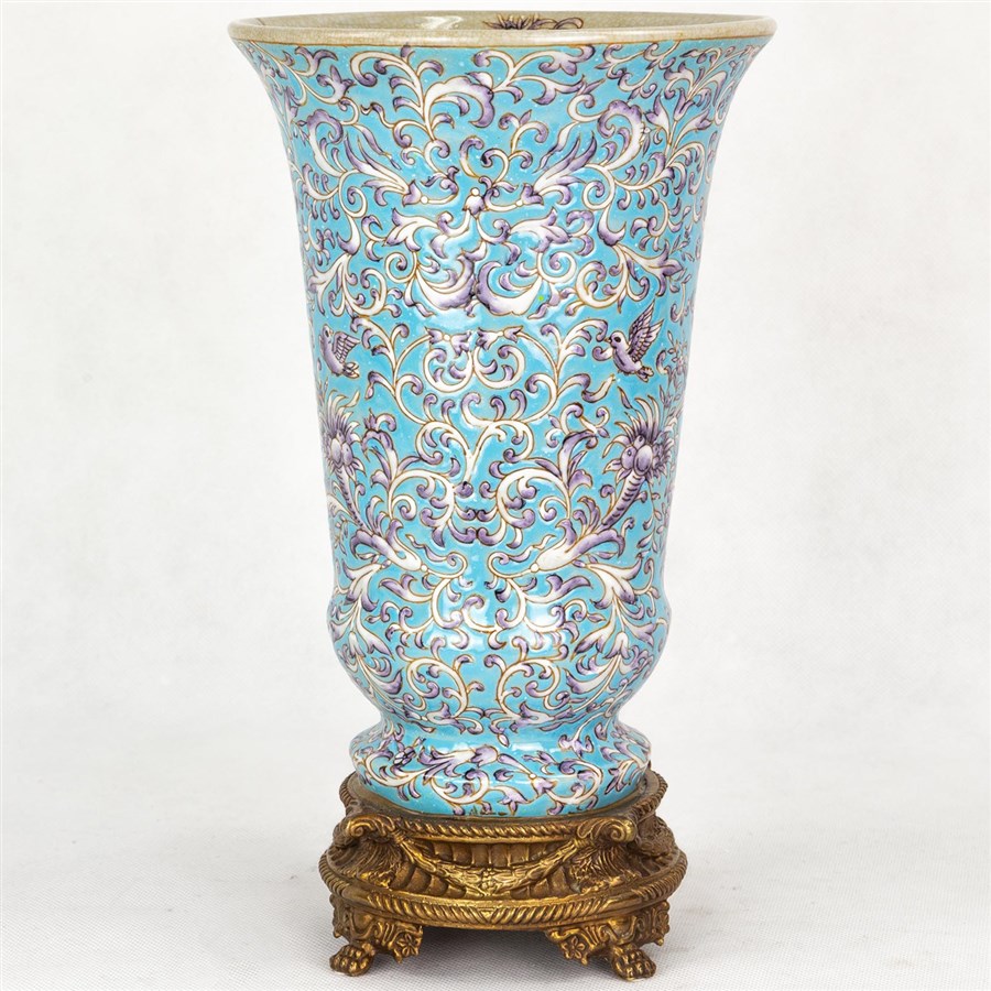 Фарфоровая ваза Blue and Violet Abstraction