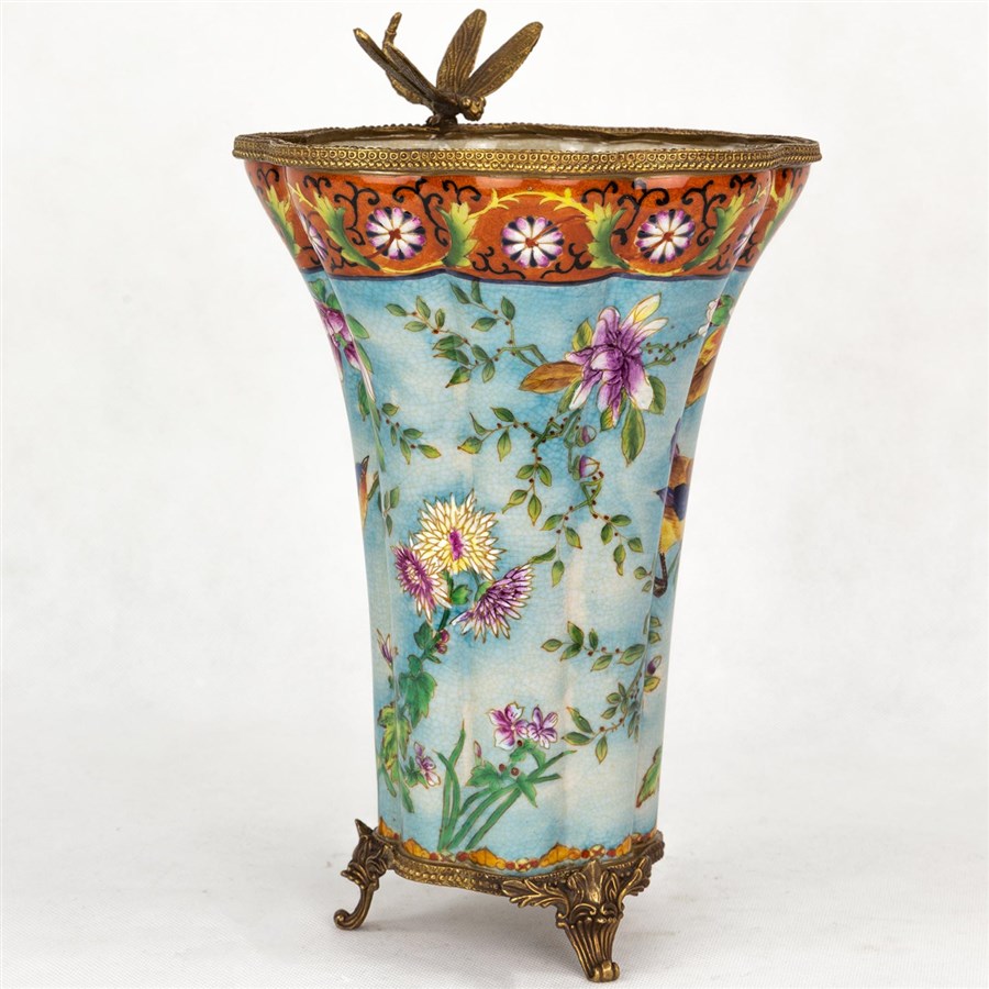 Фарфоровая ваза Bronze Dragonfly Vase