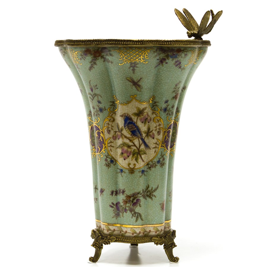 Фарфоровая ваза Pastel Blue & Dragonfly