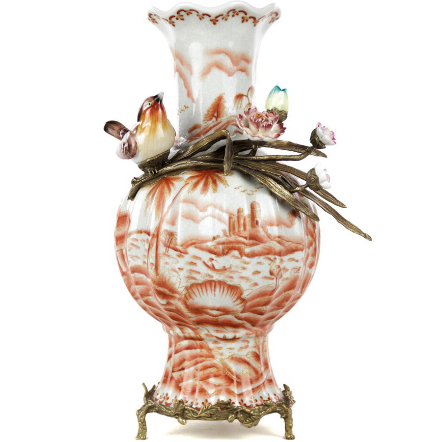 Фарфоровая ваза Sea ​​Nature & Bird