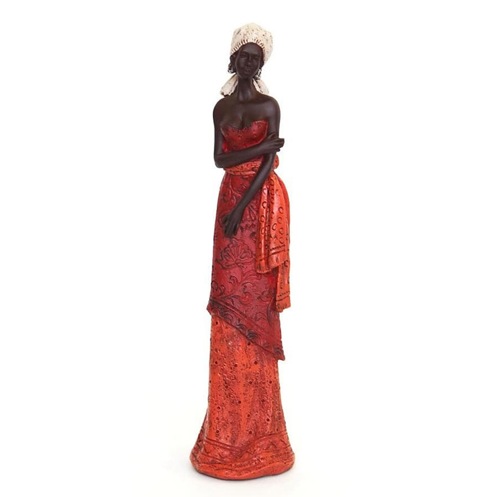 Фигурка негритянка в красном платье Lady in Red