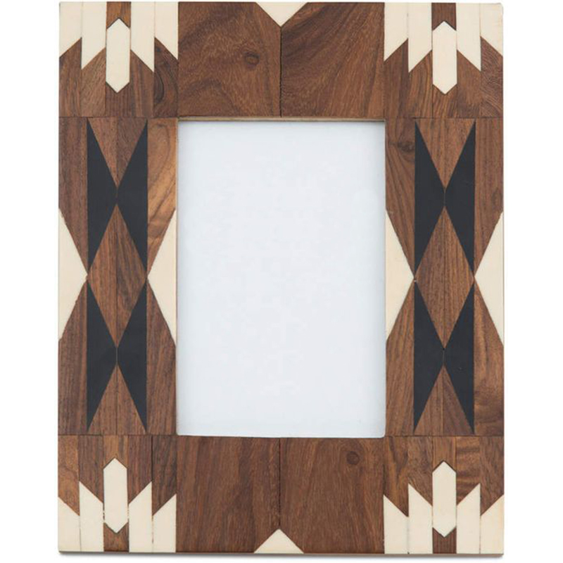 Фоторамка кость Brown Indian Wood Bone Inlay photo frame