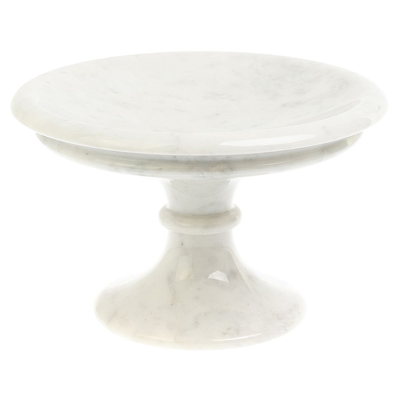 Фруктовница средняя из натурального камня Мрамор Белый Natural Stone Fruit Bowls