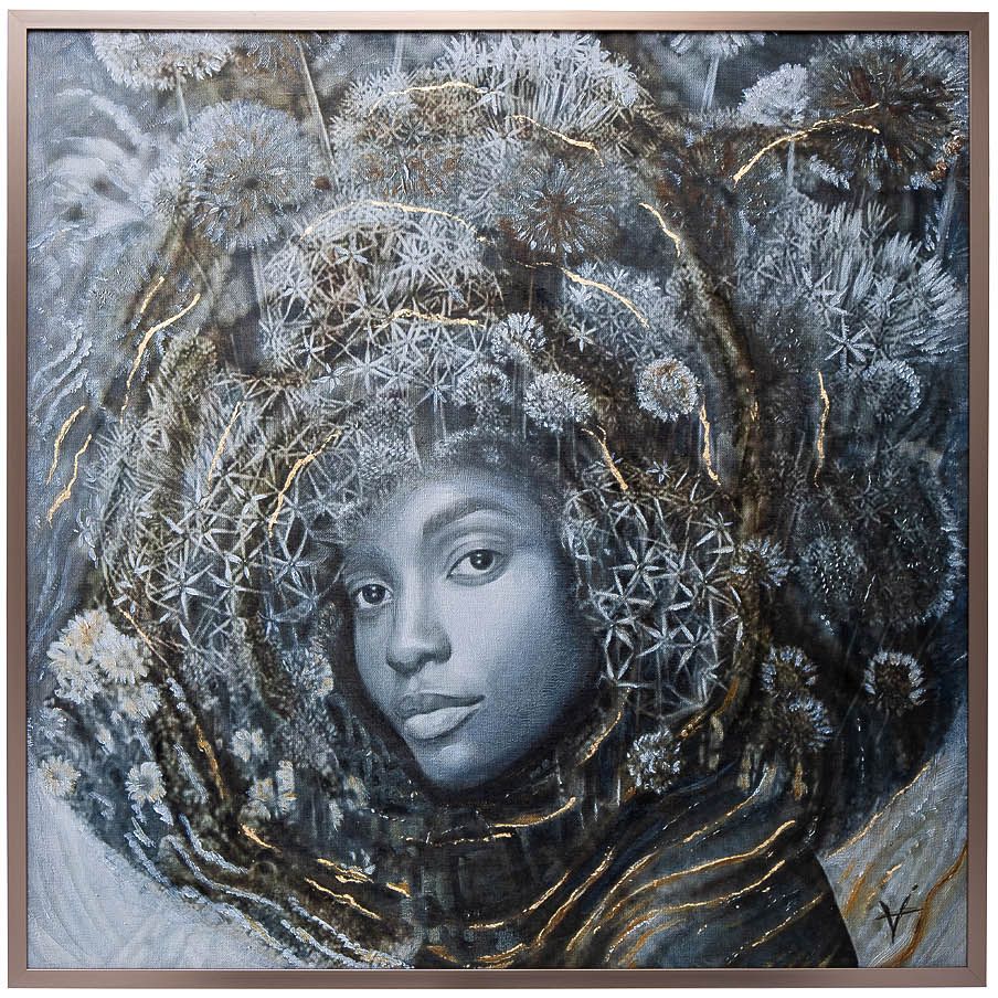 Холст с золотой росписью потали The tangled cycle