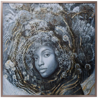 Холст с золотой росписью потали The tangled cycle
