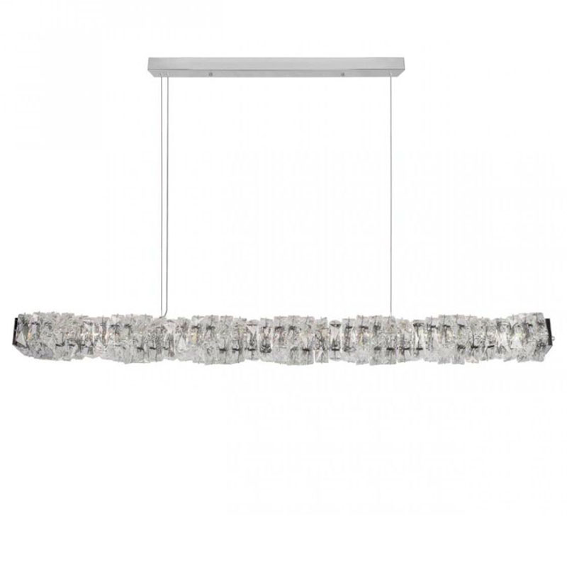 Хрустальная Люстра Long Transparent Cubes Серебро