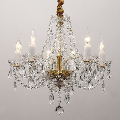 Хрустальная люстра со стеклянными рожками CRYSTAL LAMPS