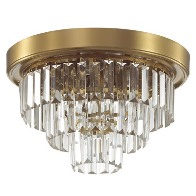 Хрустальная потолочная люстра Crystal Fountain Латунь
