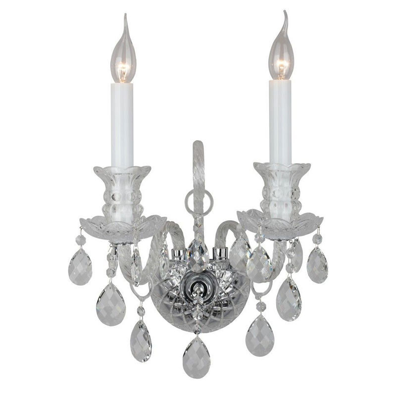 Хрустальное Бра Crystal Tears Хромовое