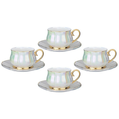 Чайный набор из фарфора на 4 персоны 8 предметов Porcelain Pearl