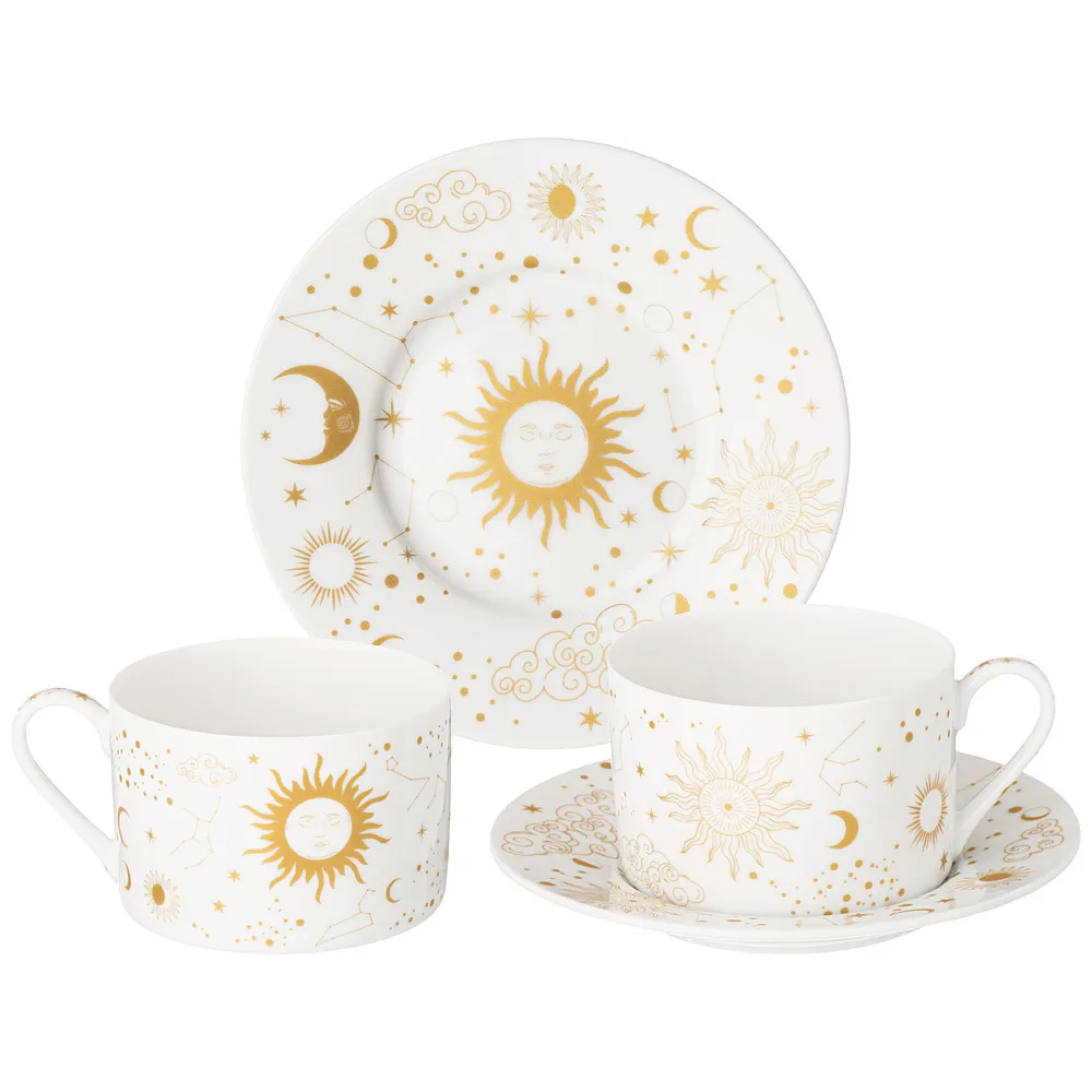 Чайный набор из фарфора с рисунком звезд и созвездий 200 мл Porcelain Astronomy Collection