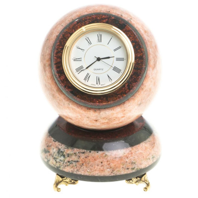 Часы настольные в виде шара из натурального камня Ball Stone Clock