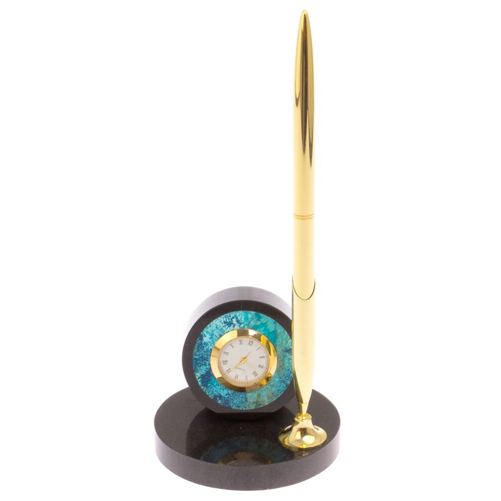 Часы настольные с ручкой из натурального камня Stone Clock