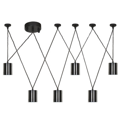 Черная каскадная люстра Wireflow Suspension