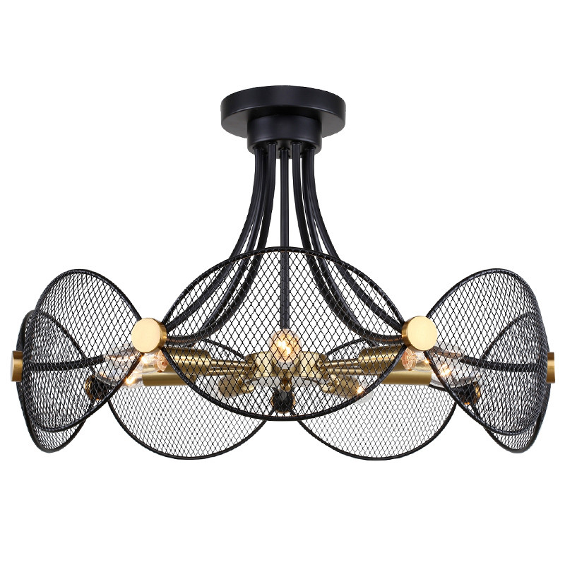 Черная люстра с латунными вставками Mosquitoes Caster