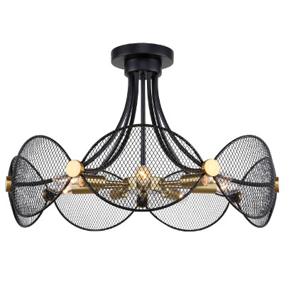 Черная люстра с латунными вставками Mosquitoes Caster