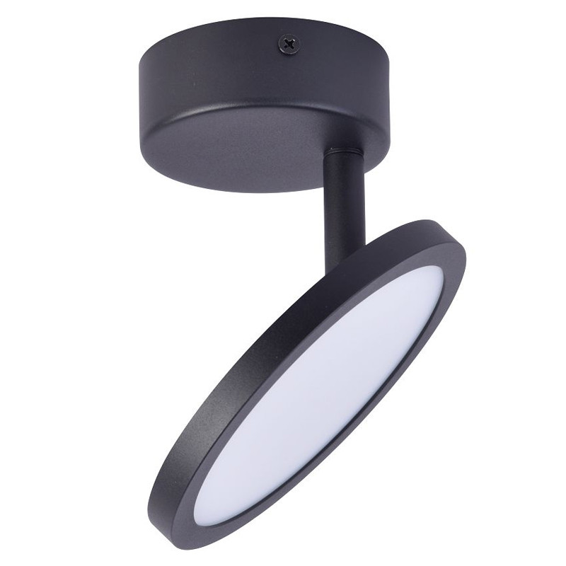 Черный потолочный светильник с регулируемым наклоном BENDIK