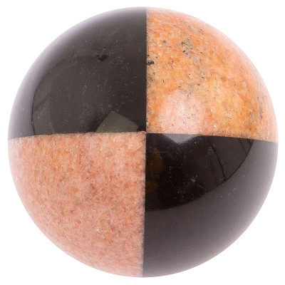 Шар декоративный из натуральных камней Розовый и Черный Мрамор Natural Stone Spheres
