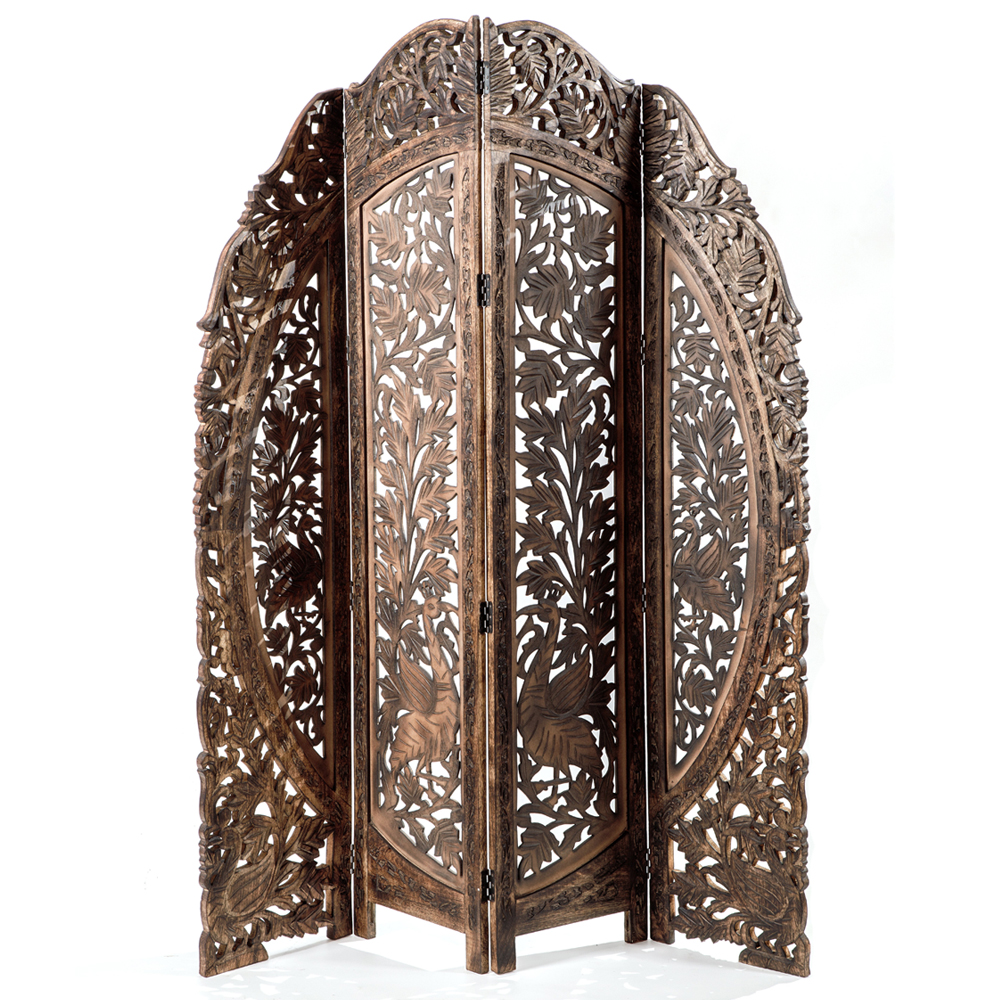 Ширма с  орнаментом ручная резьба Indian Antique Furniture
