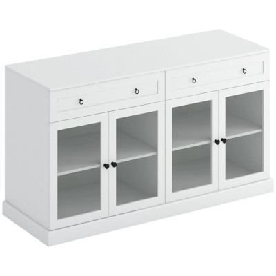 Широкая тумба с ящиками и стеклянными дверцами Percent Glass Cabinet
