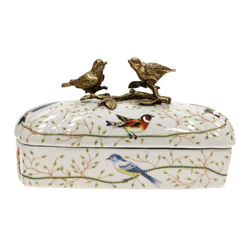 Шкатулка Bronze and Color Birds Box