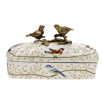 Шкатулка Bronze and Color Birds Box