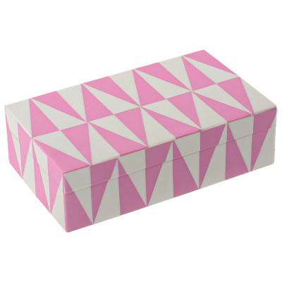 Шкатулка Pink Triangles Bone Inlay Box