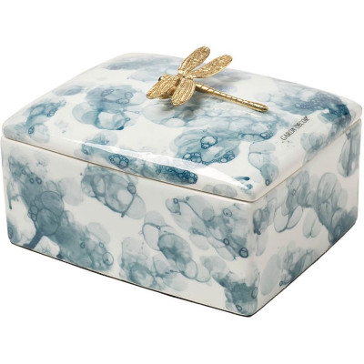 Шкатулка голубая Garda Golden dragonfly big