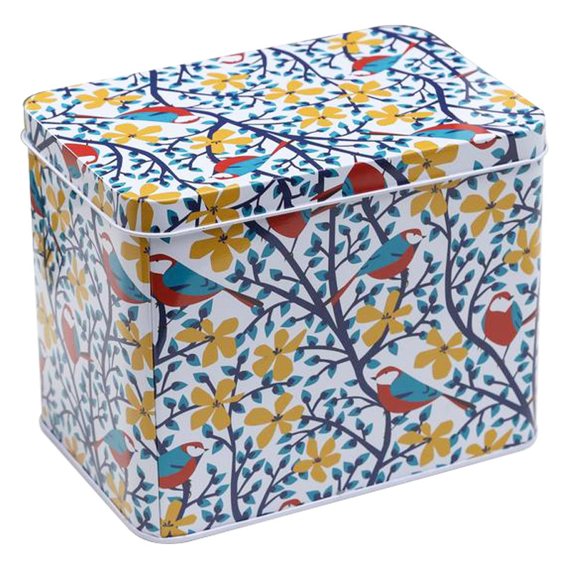 Шкатулка металлическая Birds and Bloom Colorful Metal Tea Box