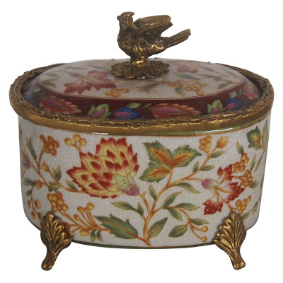 Шкатулка на бронзовых ножках с орнаментом Forest Dwellers