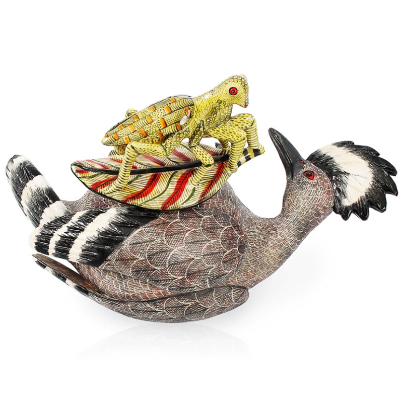 Шкатулка Птичка Hoopoe and Praying Mantis Box