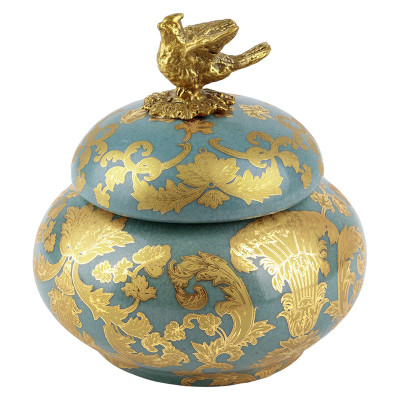 Шкатулка с крышкой с золотым орнаментом Forest Dwellers