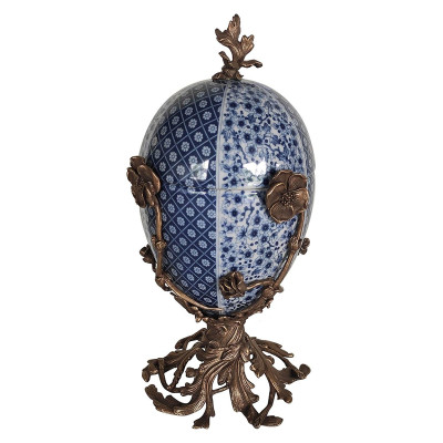 Шкатулка фарфоровая на бронзовой подставке Porcelain & Bronze