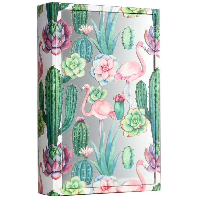 Шкатулка-книга Flamingos and Cacti Mirror Book Box