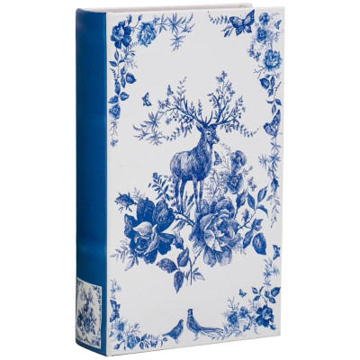 Шкатулка-книга с сейфом Deer and Blue Flowers Book Box