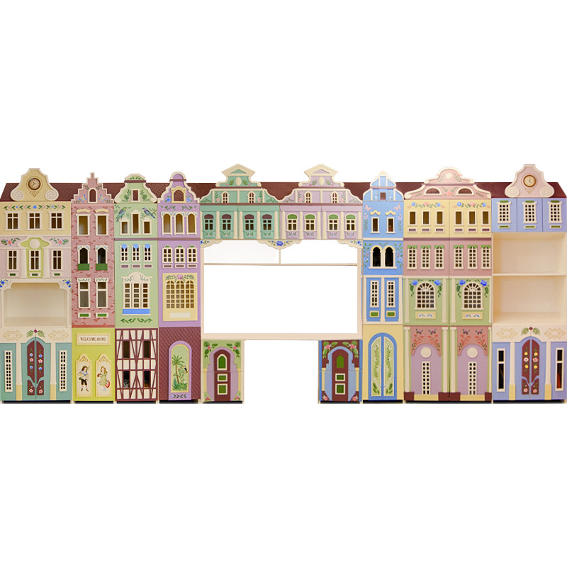 Шкаф Colorful Houses ручная роспись