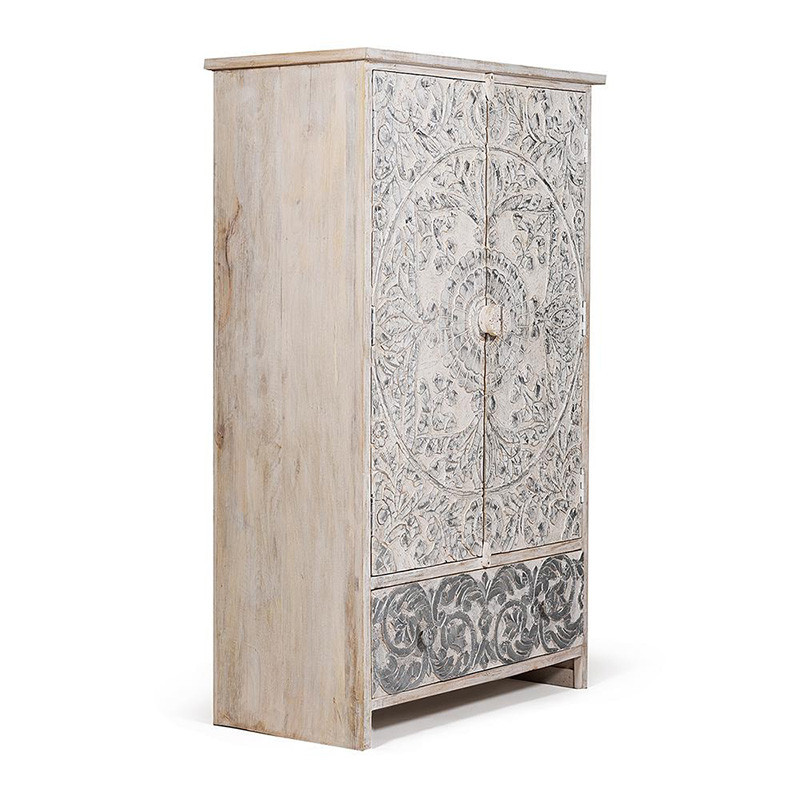 Шкаф Indian antique white Cupboard