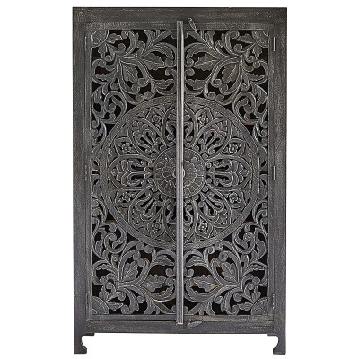 Шкаф Indian Antique White Furniture Cupboard Mistry серый