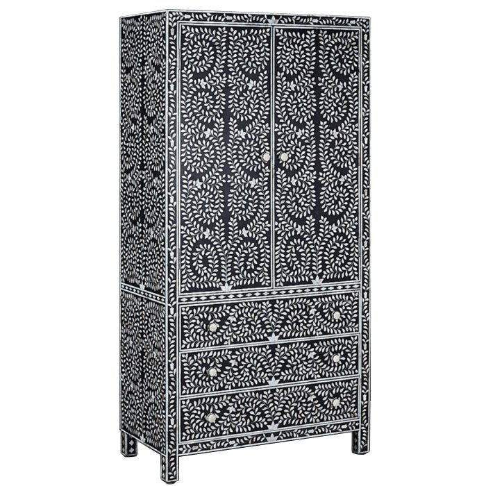 Шкаф Inlaid Bone Flower Motif