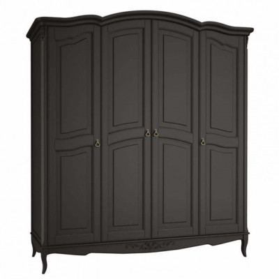 Шкаф черный из массива бука в стиле прованс Black Provence