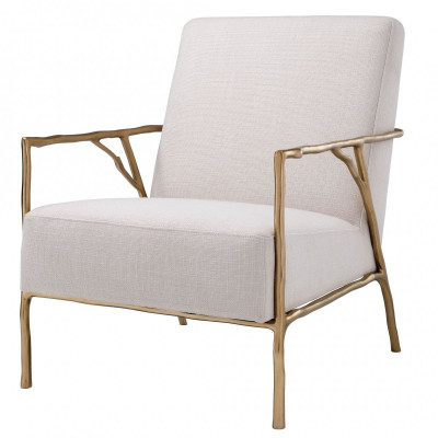 Элегантное Кресло с латунными подлокотниками Chair Antico Branches