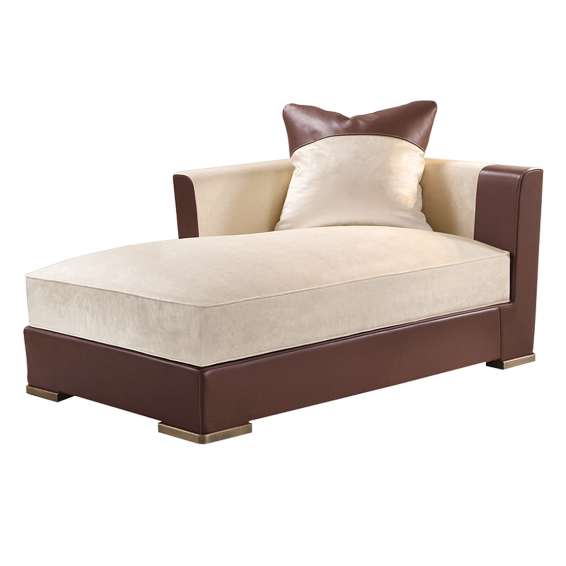 Элитарная современная кушетка Birmingham с кожаными вставками