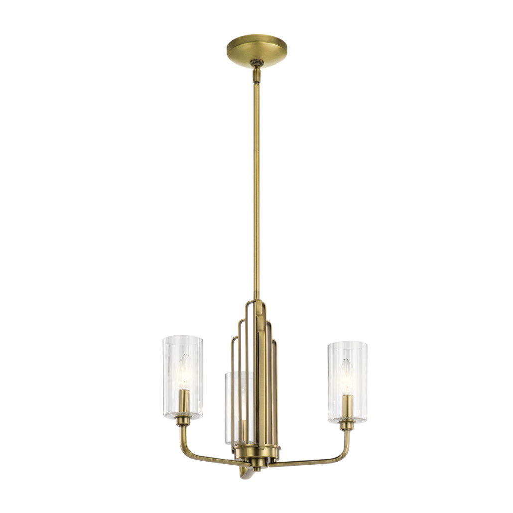 Люстра с прозрачными рифлеными цилиндрическими плафонами Kichler