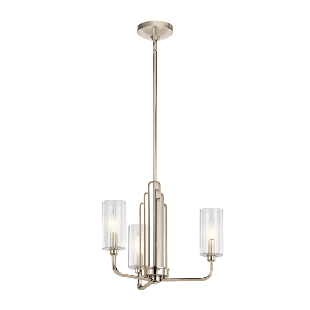 Люстра с прозрачными рифлеными цилиндрическими плафонами Kichler