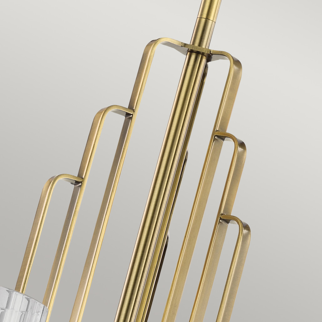 Люстра с прозрачными рифлеными цилиндрическими плафонами Kichler