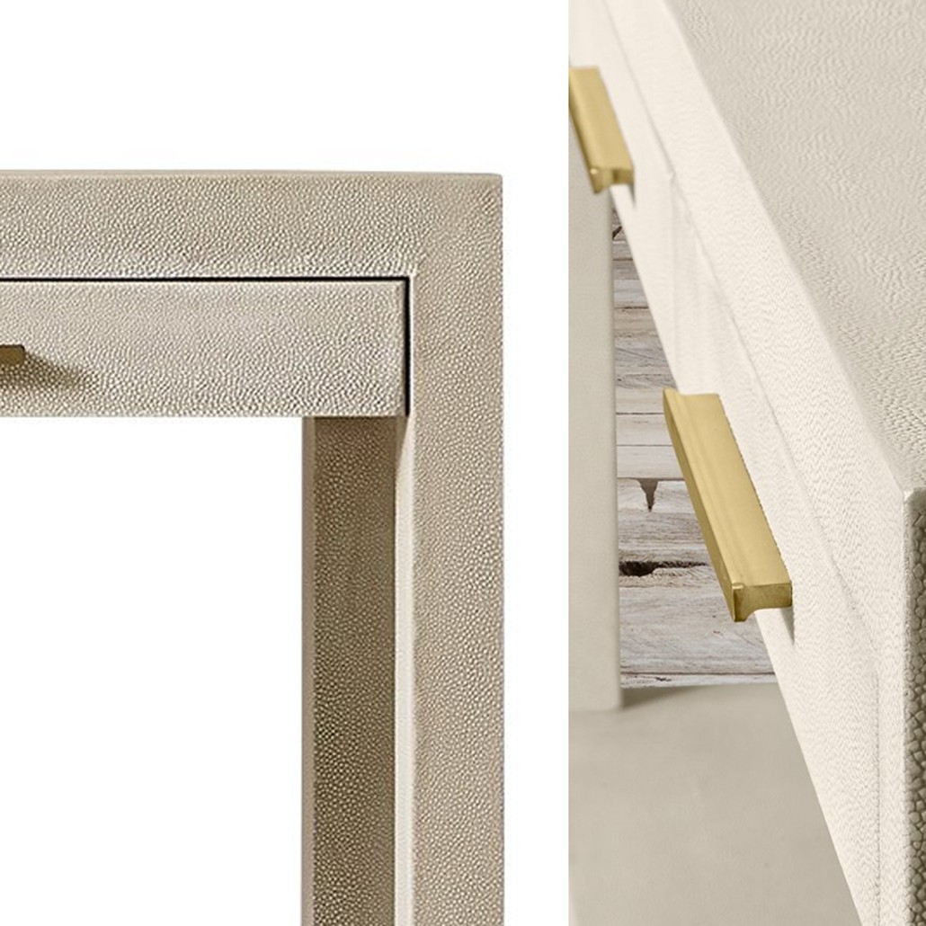 Charles Stingray Texture Console Ivory Консоль скат