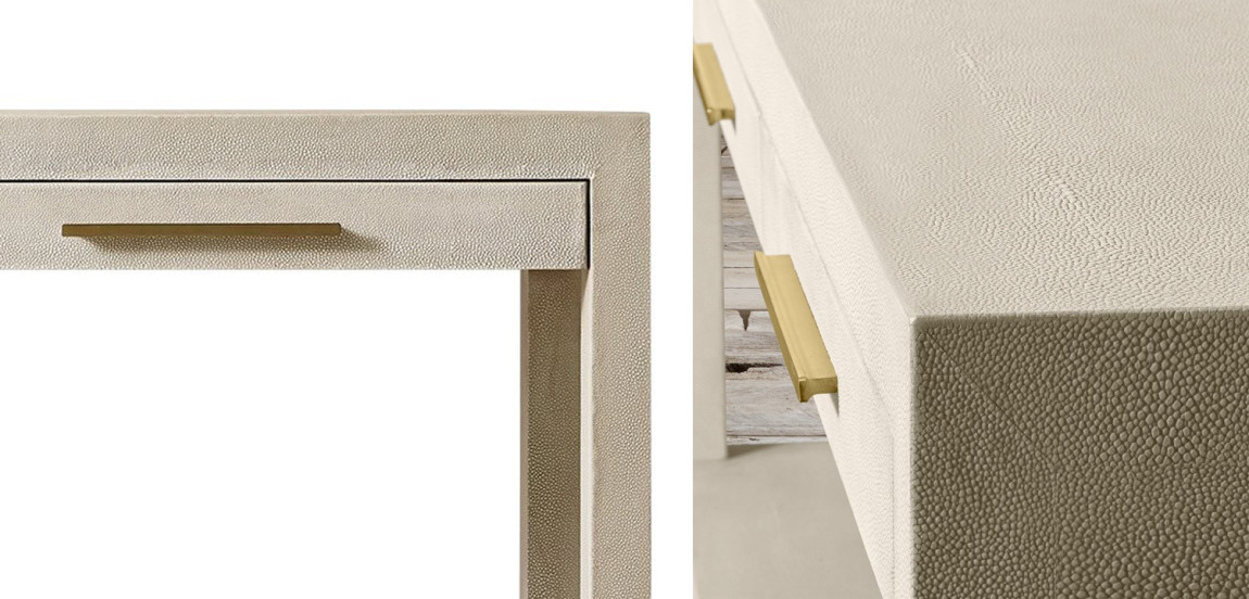 Charles Stingray Texture Console Ivory Консоль скат
